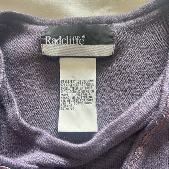 Radcliffe Cardigan Faux Layered Ladies XL Purple Fo3388MW Read - Picture 3 of 7
